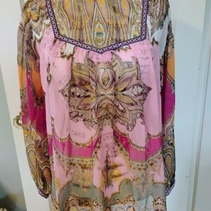 Bohemian Paisley Print Blouse